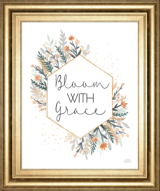 Spring Blooms V By Laura Marshall - Framed Print Wall Art - White
