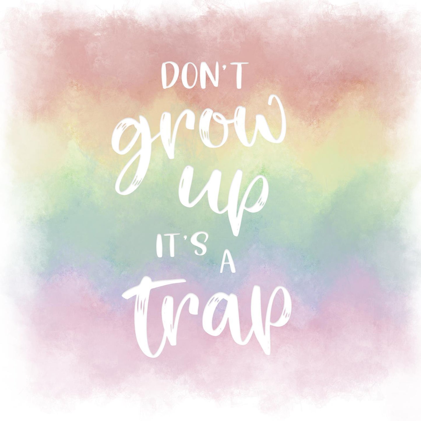 Framed - Don't Grow Up By Natalie Carpentieri - Pink