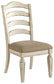 Realyn - Dining UPH Side Chair (Set of 2) - Ladderback - Chipped White
