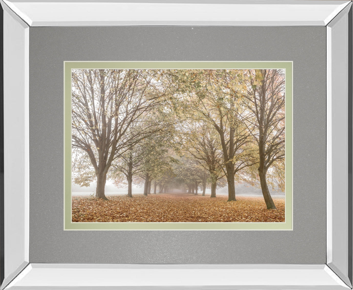 Autumn's Peace By Frank A - Mirror Framed Print Wall Art - Dark Gray