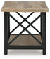 Bristenfort - Rectangular End Table - Brown / Black