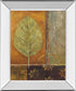 Copper Leaf By Viola Lee - Mirror Framed Print Wall Art - Dark Brown