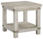 Carynhurst - Rectangular End Table - White Wash Gray