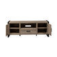 Sun Valley - 64" TV Console With Faux Metal - Light Brown