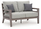 Hillside Barn - Loveseat W/Cushion - Gray / Brown