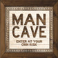 Framed - Man Cave By Cindy Jacobs - Dark Brown