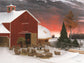 Framed - Snowy Farm By Seven Trees Design
