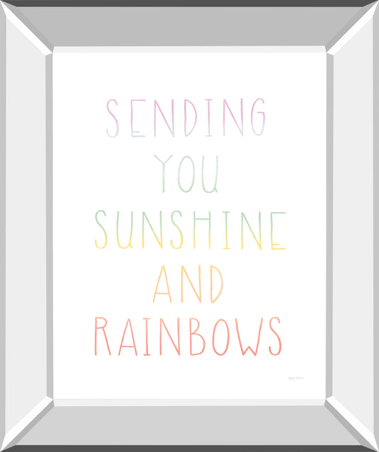 Lets Chase Rainbows VI By Jenaya Jackson - Mirror Framed Print Wall Art - White