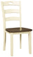 Woodanville - Cream / Brown - Dining Room Side Chair (Set of 2)