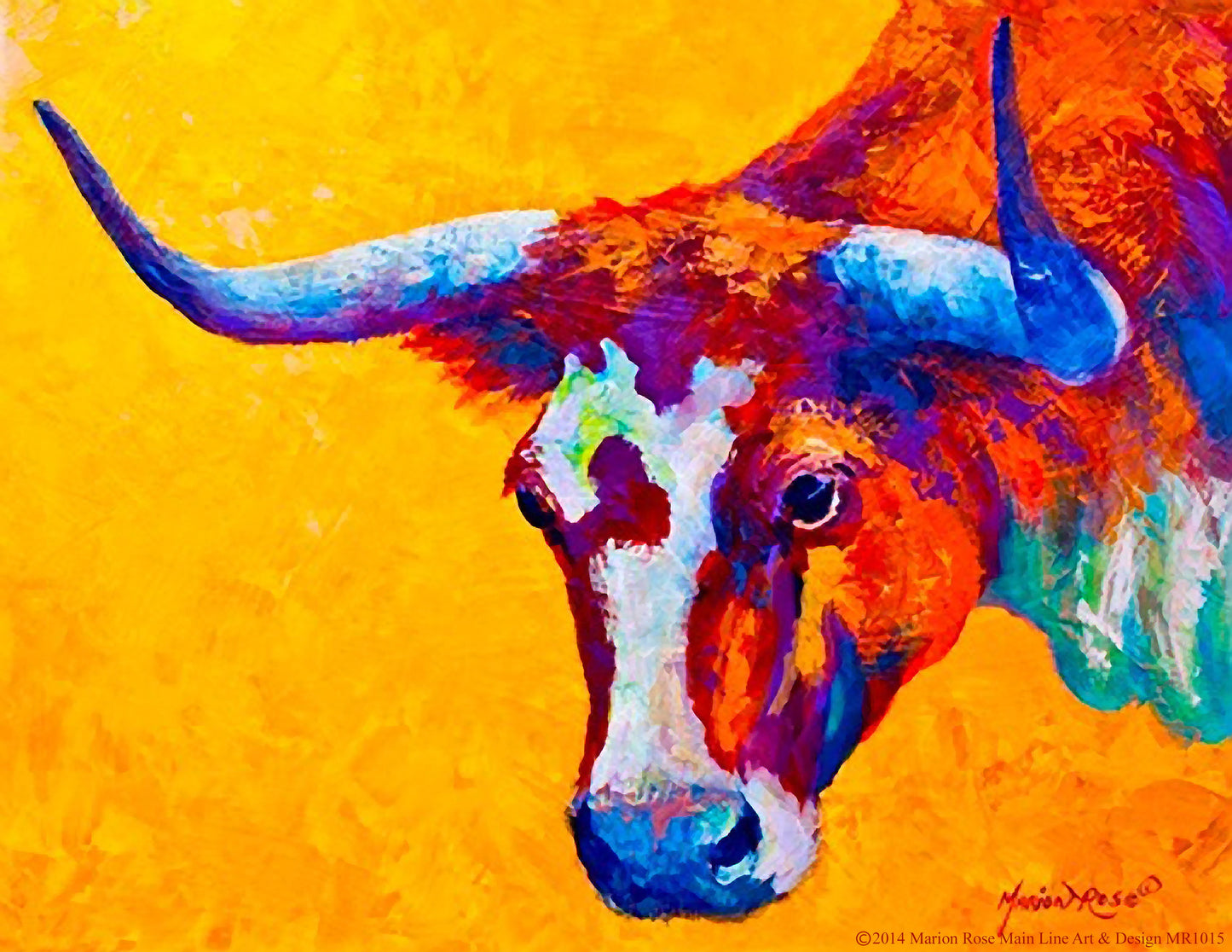 Small - Bright Steer By Marion Rose - Yellow