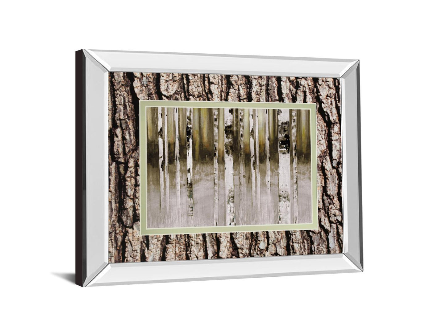 Fern Creek By Susan Jill Double Matted - Mirrored Framed Wall Art - White