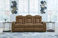 Wolfridge - 2 Pc. - Power Reclining Sofa, Power Reclining Loveseat With Console - Brindle