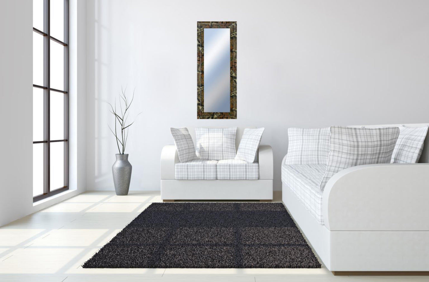 18x42 Decorative Framed Wall Mirror By Classy Art Promotional Mirror Frame #43 - Dark Brown