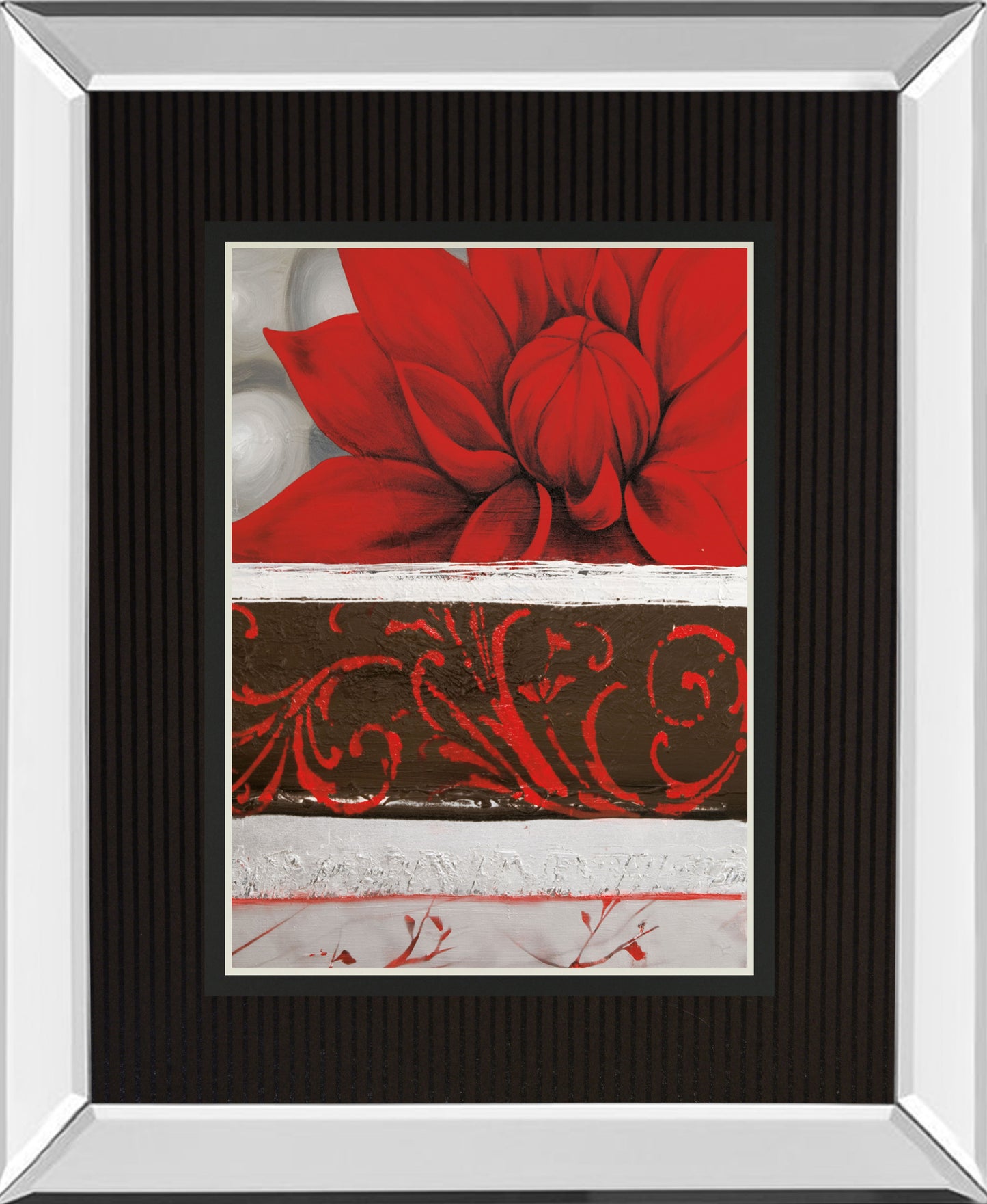 Sumptuous Red By Jasmin Zara Copley - Mirror Framed Print Wall Art - Red