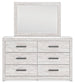 Cayboni - Dresser And Mirror - Whitewash