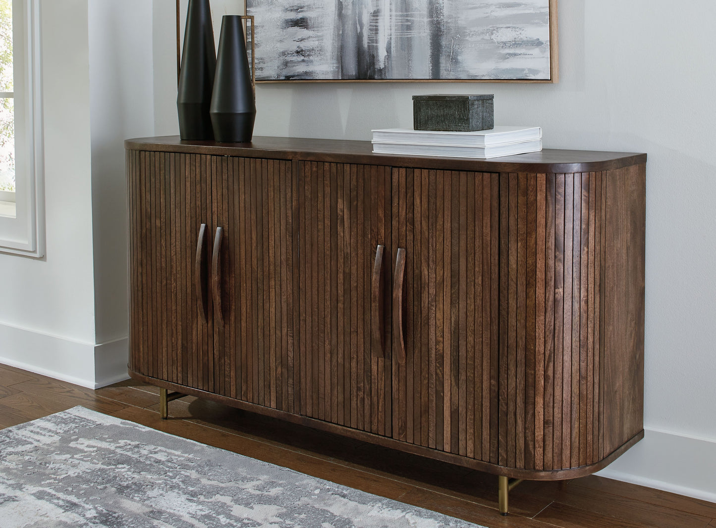 Amickly - Accent Cabinet - Dark Brown