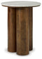 Henfield - Accent Table - Beige / Brown